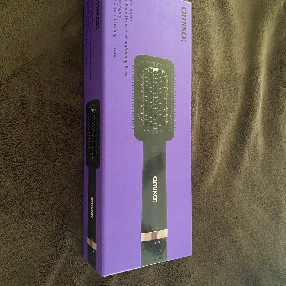 Amika Double Agent 2-in-1 Straightening Blow Dryer Brush